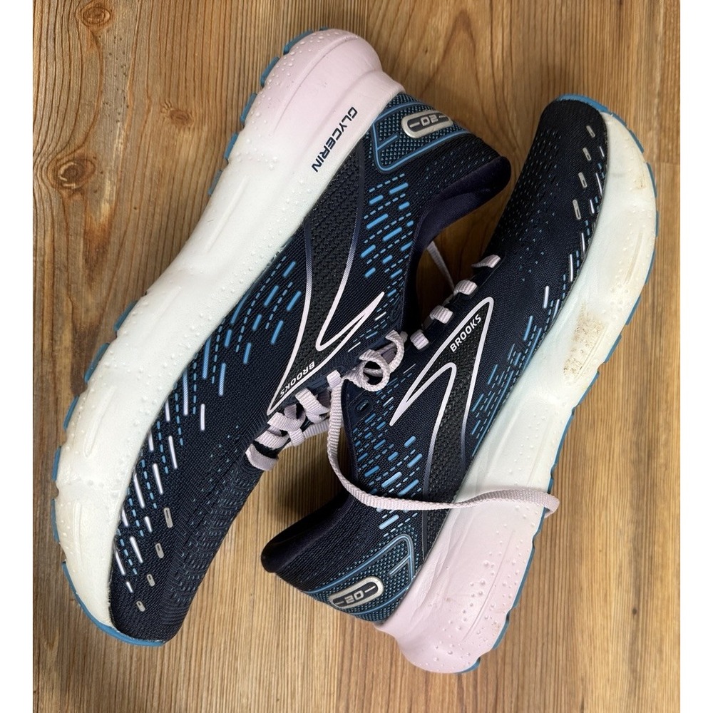 Brooks Glycerin 20 Sneakers Womens 8.5 B Medium Blue Athletic Purple 1203701D499